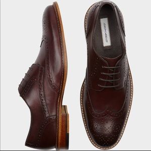 Joseph Abboud Lace Wingtip Oxford Shoes Chestnut
